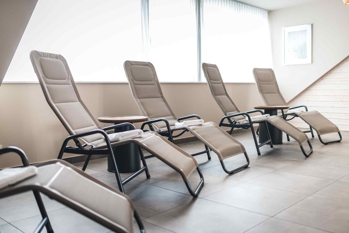Ruhebereich im Wellnessbereich des Resorts